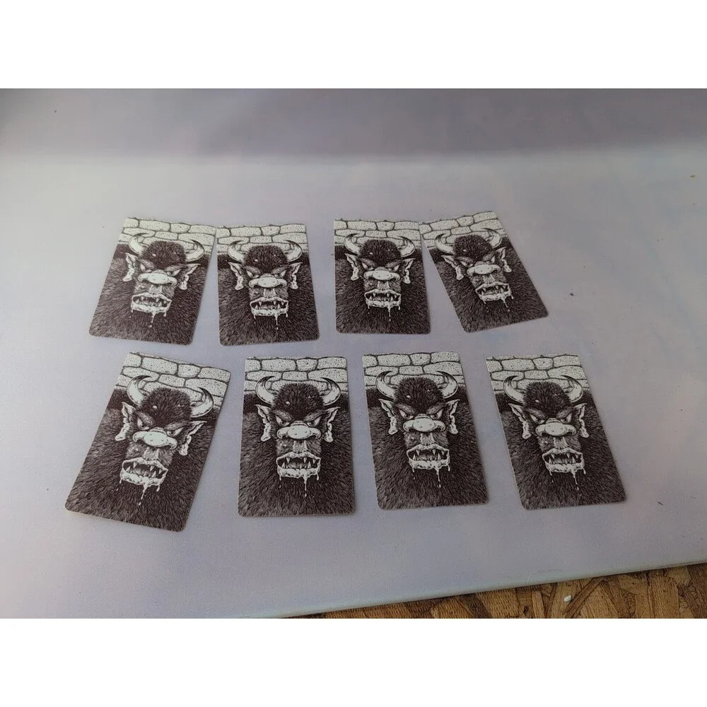 1989 1990 Hero Quest VTG Replacement Parts - All 8 Monster Cards